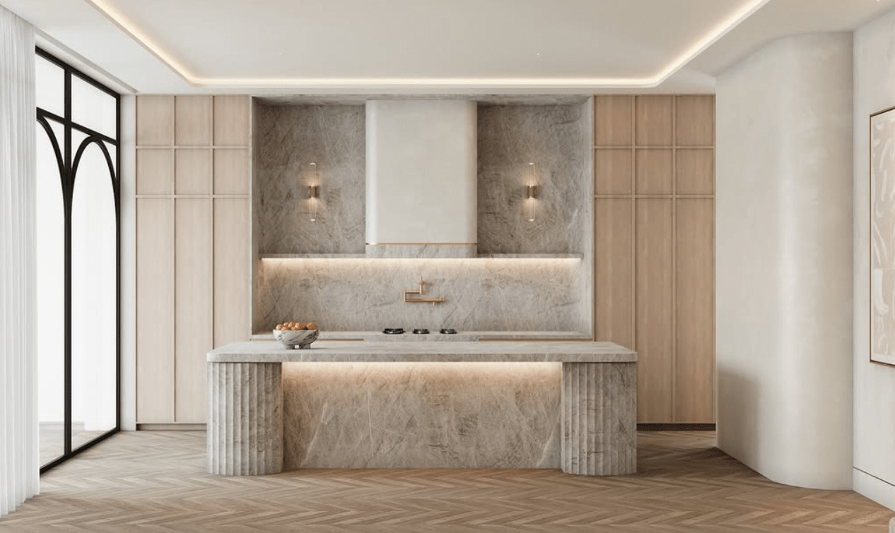 Luxury minimalist kitchen